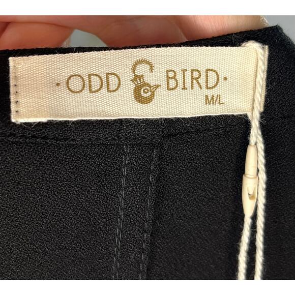 ODDBIRD Co Sz M/L Ruya Tunic Dress Black Viscose Midi NWT - Picture 12 of 13